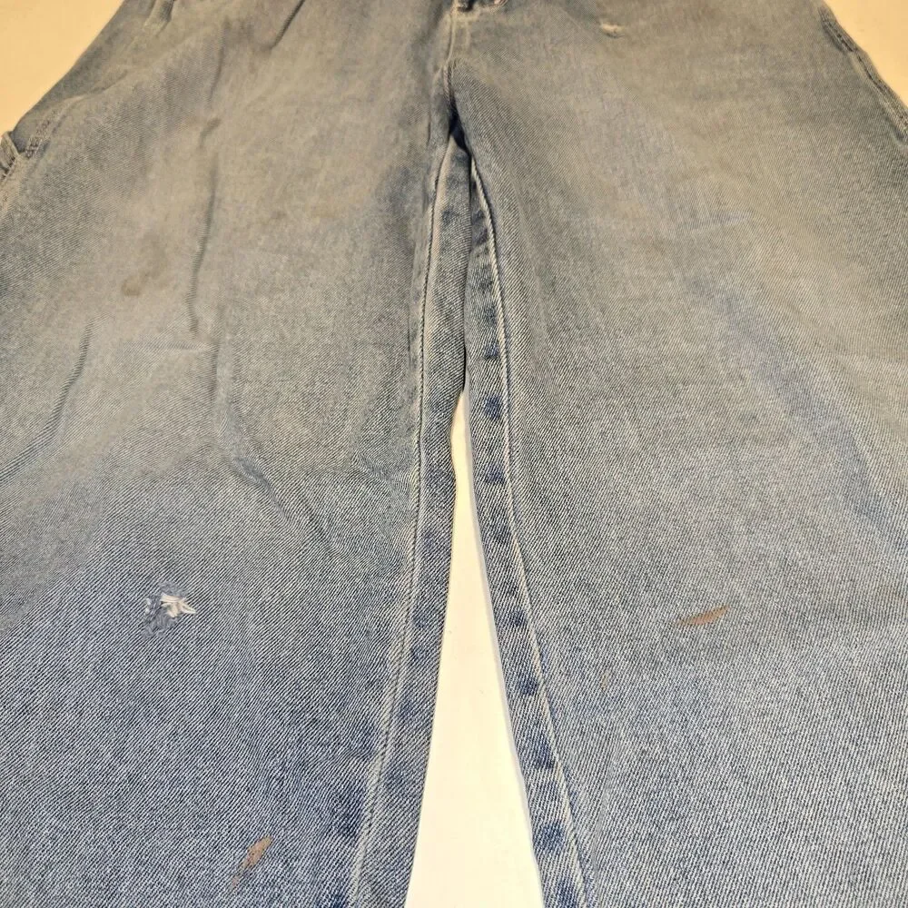 Ecko Unltd Baggy Carpenter Jeans Denim Embroidered Wash Mens Size 36 y2k